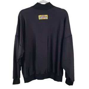 VTG 80s Hot Chillys 1/2 Zip Pullover Ski Snowboard Jacket Black USA Made Size XL